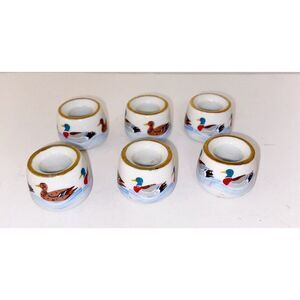 West Germany Funny Design 6 Miniature Mini Tapered Candle Holders Mallard Ducks